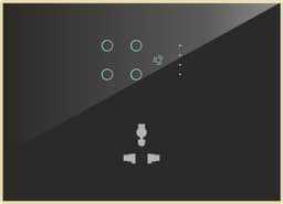 UwaTouch 4 Switch 1 Fan 1 Socket-12M Black