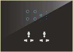 UwaTouch 4 Switch 1 Fan 2 Socket-12M Black