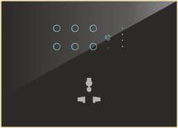 UwaTouch 6 Switch 1 Fan 1 Socket -12M Black