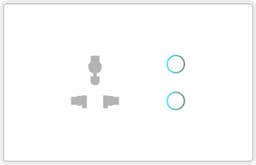 UwaTouch 2 Switch 1 Socket White