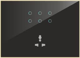 UwaTouch 6 Switch 1 Socket-12M Black