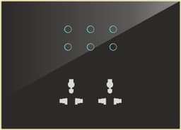 UwaTouch 6 Switch 2 Socket-12M Black