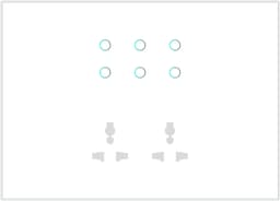 UwaTouch 6 Switch 2 Socket-12M White