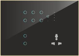 UwaTouch 8 Switch 1 Fan 1 Socket Black