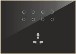 UwaTouch 8 Switch 1 Socket-12M Black