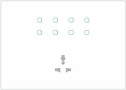 UwaTouch 8 Switch 1 Socket-12M White