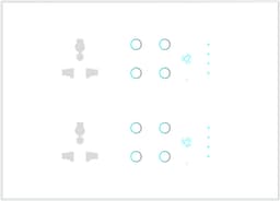 UwaTouch 8 Switch 2 Fan 2 Socket White