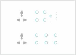 UwaTouch 10 Switch 1 Fan 2 Socket-12M White