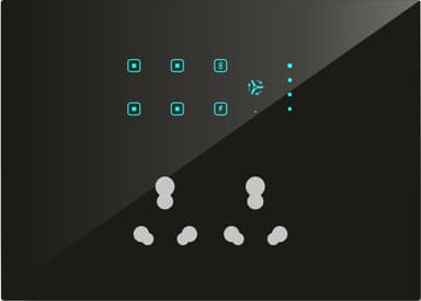 UwaTouch  4 switch, 1toway,1heavy point, 1fan with speed, 2plug 16A 12M