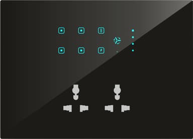 UwaTouch 4 switch, 1toway,1heavy point, 1fan with speed, 2plug 6a 12M