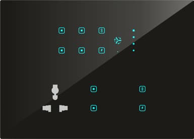 UwaTouch 6 Switch, 2toway,2 heavy point, 1fan with speed, 1plug 6A 16M
